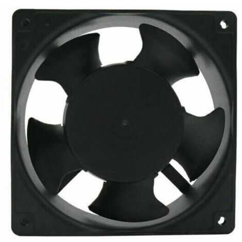 Vtizikl Ventilateur axial pour bote de cheminée Insérable Haute température Pales en métal Silencieux Universel 120 x 120 x 38 mm (1/4)