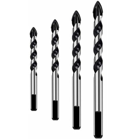 Vtizikl Jeu de 7 forets pour carrelage, verre, béton, pierre, brique, carrelage, céramique et miroirs (3mm 4mm 5mm 6mm 8mm 10mm 12mm) (1/4)