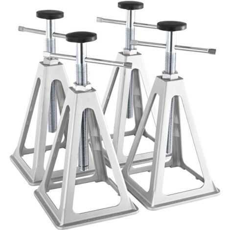 Vtizikl Lot de 4 Chandelles de Stabilisation pour Caravane Stabilisateur pour Camping-car Charge 2,72 T Chacun Béquille pour Caravane en Aluminium Hauteur Réglable 280-435 mm pour Mise à Niveau Remorq (1/4)