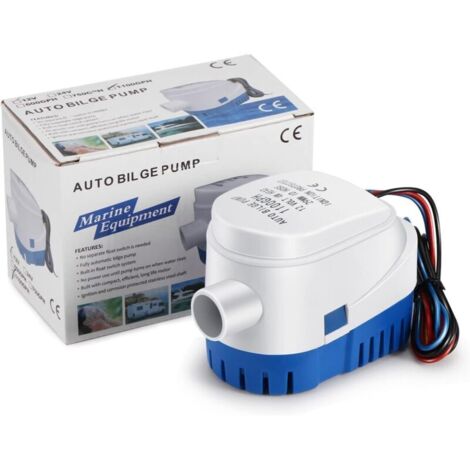 Vtizikl Pompe de Cale Automatique, 12V 1100GPH Pompes de Cale Automatique avec interrupteur à flotteur, Pompe Submersible électrique pour Petite Bateaux, Piscines, étangs (1/4)