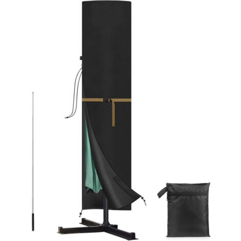 Vtizikl Housse Parasol Deporte Imperméable Housses pour Parasols de Jardin avec Tige Télescopique et Cordes,Etanche au Vent Résistant aux UV Tissu Oxford Housse Parasol Déporté 240x57/57cm (1/4)