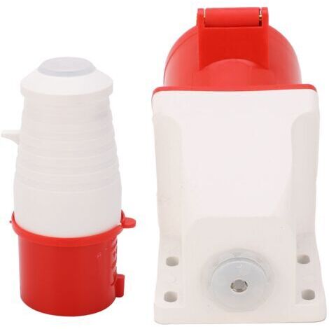 Presa di corrente a 4 pin da 32 A, connettore di alimentazione trifase, presa industriale impermeabile per montaggio superficiale CA 380 V-415 V, prese, convertitori (1/4)