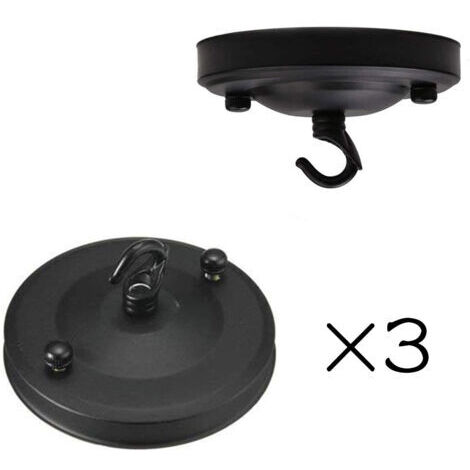 Questo set di tre pezzi comprende ganci per lampadario vintage, una piastra di supporto per rosone da soffitto in ferro battuto vintage, un lampadario da soffitto, una ventosa, una cornice e accessori (1/4)