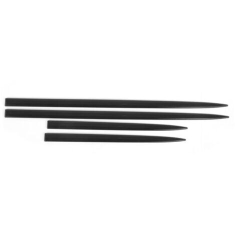 Protezioni laterali per portiere in 4 pezzi, impermeabili, nere lucide, universali, per modifiche auto. (1/4)
