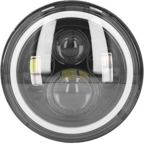 Faro anteriore per moto da 7 pollici 6000K, faro a LED universale per impieghi gravosi, alta luminosità, luce anteriore DC 9-36V