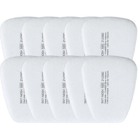 Filtro in cotone 5N11CN KN95 per maschera antipolvere, filtro antiparticolato in cotone, filtro trapezoidale generico, 10 pezzi