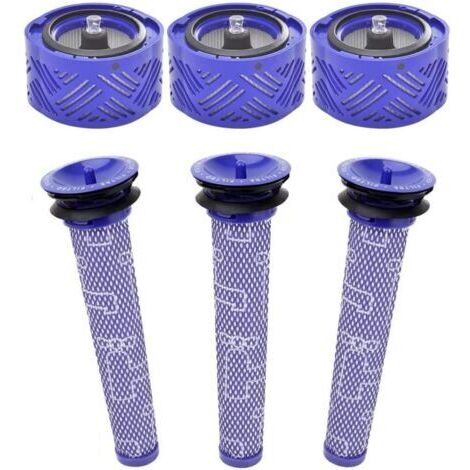 Confezione da 6 filtri HEPA di ricambio per aspirapolvere Dyson V6 DC58 DC59 DC62 DC72 DC74 SV03 SV04 SV05 SV06 SV07 SV08 SV09 Absolute Animal Motorhead, codici articolo 965661-01, 966741-01 (1/4)