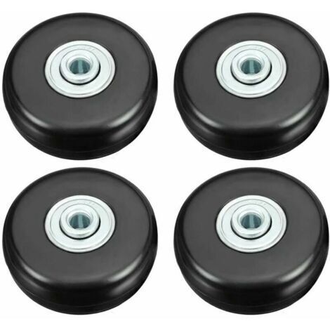 Ruote per valigie, ruote di riparazione per bagagli, ruote di ricambio universali girevoli in gomma silenziosa e resistente da 50 mm per valigie/bagagli/zaini/viaggi (1/5)