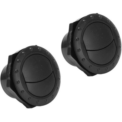 Bocchetta di ventilazione universale rotonda in ABS nero, 2 pezzi, bocchetta A/C per camper, barca, autobus, auto