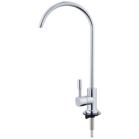 Rubinetto da cucina, rubinetto da cucina girevole a 360° con beccuccio alto, rubinetto da cucina monocomando, rubinetto da cucina monocomando per acqua fredda con connessione rapida in 2 minuti, lavel (1/4)