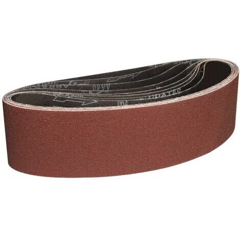 Nastri abrasivi 100x915 mm - 8 pezzi di nastro abrasivo grana 80 per levigatura e lucidatura con levigatrice a nastro portatile (1/4)