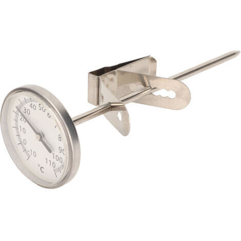 Termometro a sonda per forno, termometro per alimenti in acciaio inox con quadrante grande e clip rimovibile.