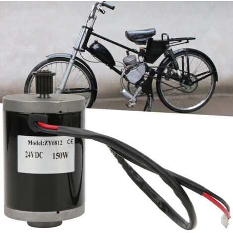 ZY6812 Motore elettrico 24V 150W con spazzole, catena, ruote sincronizzatrici, magnete permanente, denti CC (1/5)