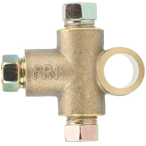 Raccordo a T per freno con 3 dadi maschio, leggero e di alta qualità, compatibile con tubi flessibili M10 da 3/16 pollici (10 mm) e accessori per autoveicoli. (1/5)