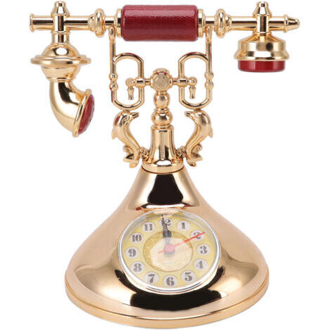 Telefono sveglia vintage, unico, elegante, con precisione nella misurazione del tempo, orologio da comodino, decorazione per casa, bar e ufficio, YF020 2