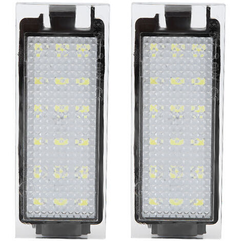 Luce targa a LED in 2 pezzi con 18 perline luminose, potenza 3W. Sostituzione diretta per Twingo/Clio/Megane/Laguna (1/5)