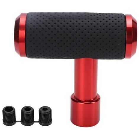 Pomello del cambio universale a forma di T, compatibile con trasmissioni manuali e automatiche (rosso) (1/5)