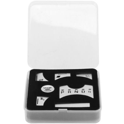 Set di 7 adesivi per la copertura della leva del cambio per Jaguar XF 2012-2015 - Decorazione interna in stile argento (1/5)