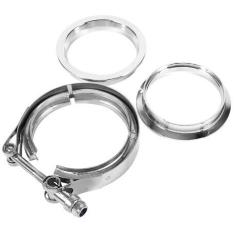 Componenti Turbo, pratico e robusto set di fascette a V in acciaio inox da 3 pollici per tubi di scarico (1/5)