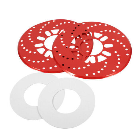 set di copridischi freno decorativi in alluminio, 26 cm, rossi, per automobili (1/5)