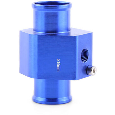 Adattatore universale in metallo per sensore di temperatura dell'acqua per autoveicoli, raccordo per tubo flessibile, blu, 28 mm