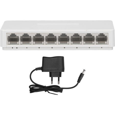 Switch Gigabit Ethernet non gestito a 8 porte, hub di rete domestica, splitter per telecamere di sorveglianza (1/5)