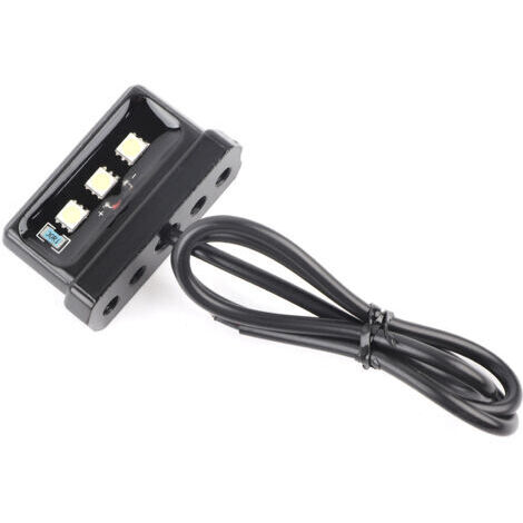 Fanale posteriore a LED universale per targa moto, compatibile con tutte le marche e i modelli di moto (nero) (1/5)