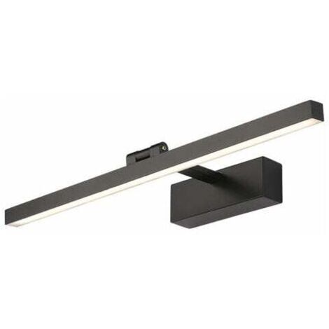 Ulisem Lampada da Parete Moderna a Led Ac100-240V 9W 40Cm/15.7In Lampada da Parete per Interni per Specchio da Bagno 3000K/4000K/6000K 3 Colori, Nero