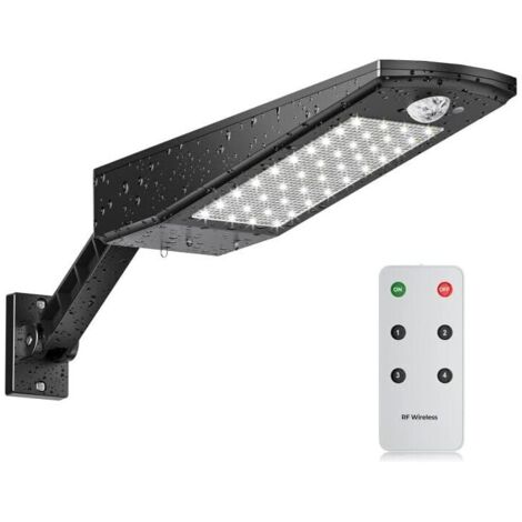 Faretto solare da esterno a 48 LED impermeabile IP65 con staffa regolabile e telecomando, luce solare da esterno con sensore di movimento per giardino (1/4)