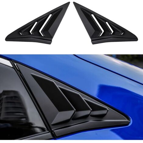 Colore nero per visiere laterali posteriori Civic di decima generazione, stile Racing Triangle, per Honda Civic 2 porte R 2021, 2020, 2019, 2018, 2017 e 2016 (1/4)