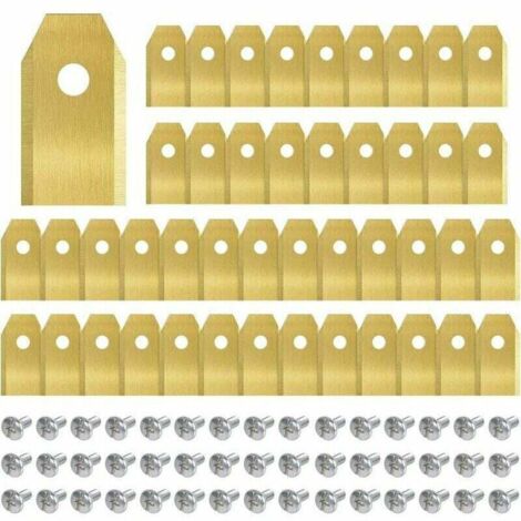 Lame per tosaerba in titanio da 45 pezzi - Lame di ricambio per tosaerba robotizzato Husqvarna/Automower/Yardforce/Gardena con viti - compatibili con 105, 310, 315, 320, 420, 430x, rr (1/4)