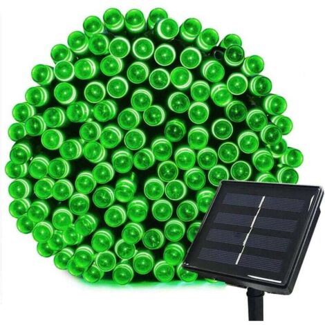 Luci solari a stringa da 6,5 m, 30 LED, 8 effetti di luce, ideali per giardino, gazebo, patio, cortile, recinzione, decorazione per esterni (verde) (1/4)