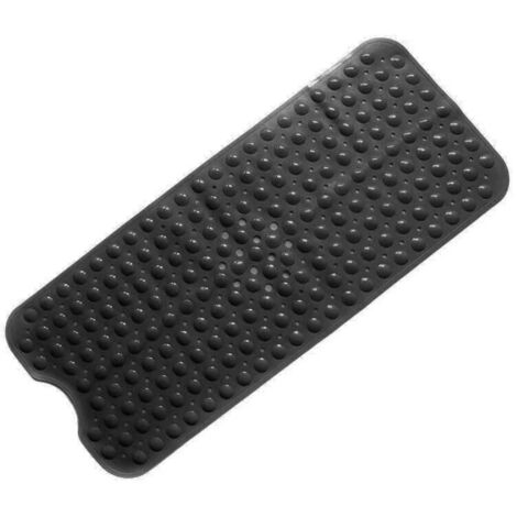 Tappetino antiscivolo per vasca da bagno (nero) con ventose potenti, tappetino per vasca da bagno, antiscivolo sicuro, resistente alla muffa, lavabile in lavatrice (1/4)