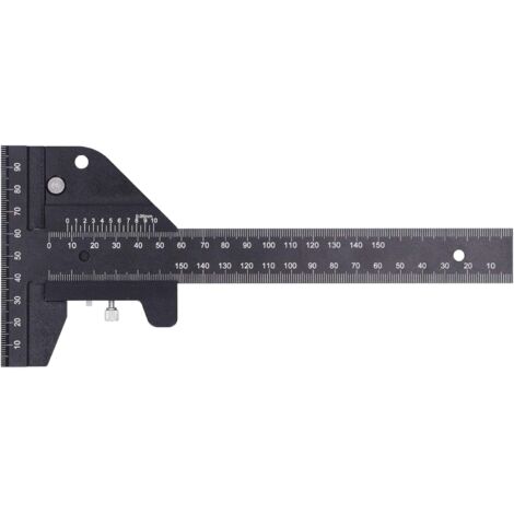 Righello dritto, righello di marcatura a T in lega di alluminio, strumento di misurazione per la lavorazione del legno, 0150 mm, 0,05 mm, 210 mm (1/5)