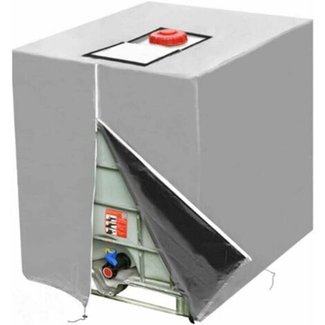 Telo di protezione per cisterna IBC RTGPT 1000 L, protezione contro pioggia, polvere e raggi UV (116 x 100 x 120 cm) (1/4)
