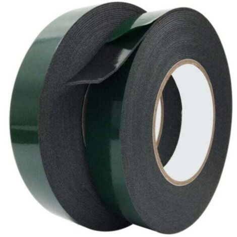 Nastro biadesivo extra forte, 2 rotoli di nastro biadesivo in schiuma ad alta resistenza per un montaggio durevole e adatto per l'industria automobilistica, modanature (20 mm × 10 m) (1/4)