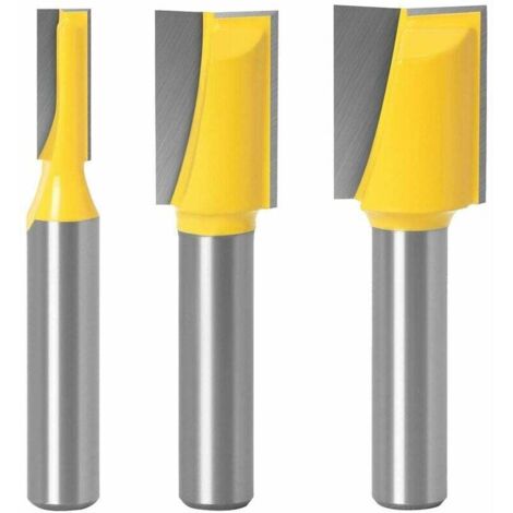 Set di punte per fresatrici dritte da 8 mm, set di frese per lavorazione del legno in carburo da 3 pezzi (1/4)