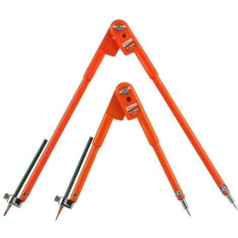 Set di 2 compassi professionali per lavorazione del legno con ala e portapenne da 450 mm e 750 mm (1/4)