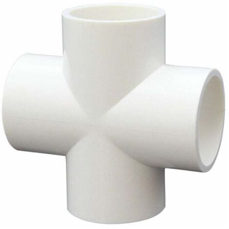Confezione da 10 connettori a croce in PVC a 4 vie per la costruzione di serre e mobili - Diametro 20 mm (1/4)