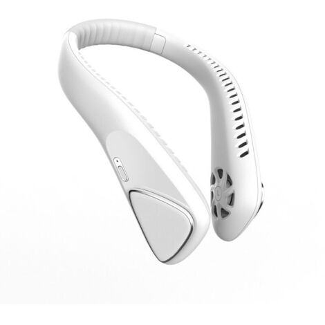 Ventilatore da collo, mini ventilatore senza foglie, regolabile, ricaricabile tramite USB, portatile, per sport, ufficio, viaggi (1/4)