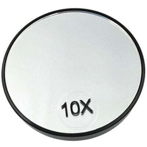 Specchio da trucco ingranditore 10x, specchio ingranditore rotondo con due ventose per rasatura e trucco (1/4)