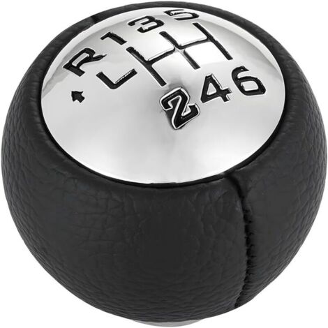 Pomello del cambio a sfera, pomello del cambio a 6 velocità, leva del cambio in PU con sfera, pomello del cambio universale, accessori per interni auto (1/4)