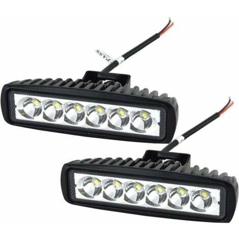 Barra luminosa da lavoro a LED KZQ 12V 18W 15cm, faretto LED per auto, IP67 impermeabile, fari fendinebbia a LED per 4x4, moto, auto, camion, trattori, SUV, barche. (1/4)