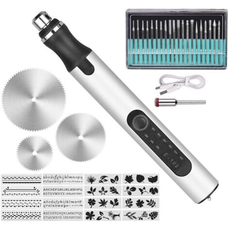 Penna elettrica per incisione in argento, strumenti per incisione, mini strumento per incisione, penne elettriche per incisione per fai da te su legno, statuette, gioielli (1/4)