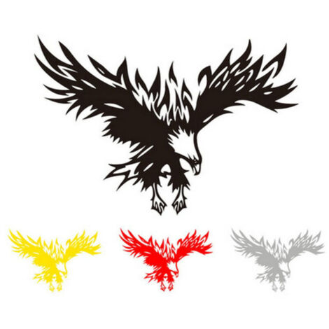 4 adesivi per auto con motivo a fiori da tirare, adesivi riflettenti (nero + rosso + giallo + bianco) (1/4)