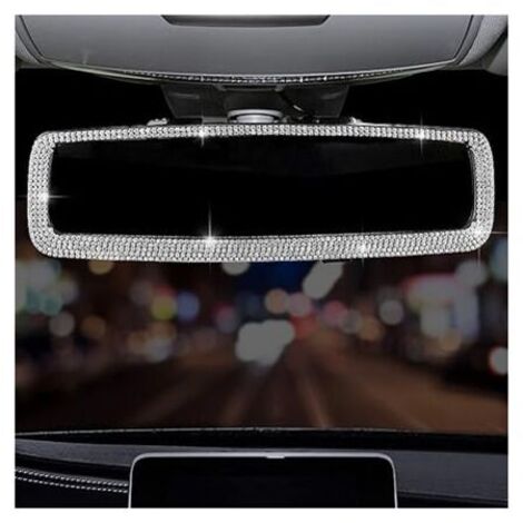 Specchietto retrovisore per auto con strass scintillanti, specchietto retrovisore per auto con diamanti di cristallo, specchietto retrovisore per auto con strass scintillanti per donna, ricambi auto (1/4)