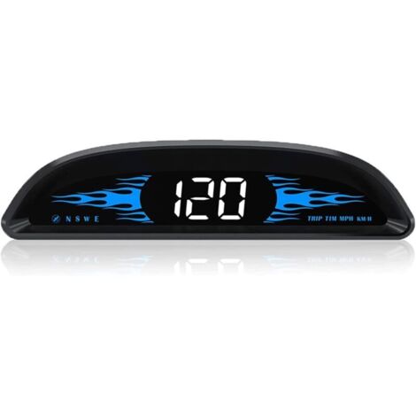 Tachimetro HUD per auto da 4", display universale per parabrezza, contachilometri digitale MPH/KMH, rilevatore di velocità GPS, allarme di velocità eccessiva, USB Plug and Play (1/4)