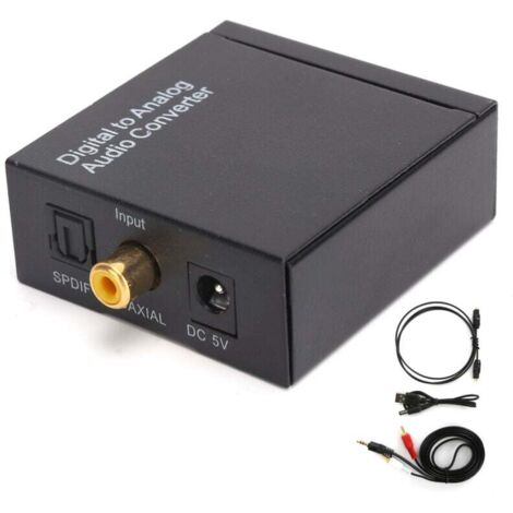 Altro accessorio per la domotica Adattatore audio da 3,5 mm Convertitore ottico digitale coassiale ad analogico RCA LR per commutazione audio domestica professionale (cavo host USB, cavo ottico) (1/4)