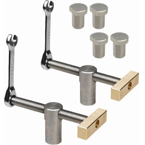Morsetti per cani da 20 mm + 4 fermi da banco da 20 mm, morsetto regolabile per lavorazione del legno, ottone e acciaio inossidabile, morsetto a sgancio rapido, utensile per lavorazione del legno (1/4)