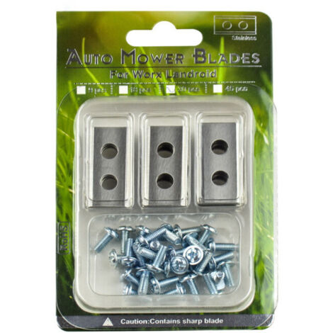 Set di 30 lame per tosaerba, lame di ricambio in acciaio inossidabile rinforzato compatibili con Worx (1/4)